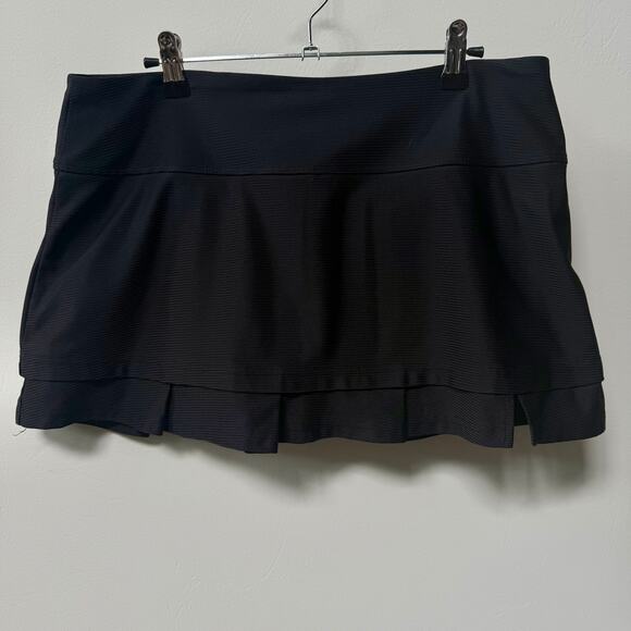 BOLLE TECH Ladies Skort‎ Large Black Tennis Golf Running Pickleball Pleats - Picture 1 of 9
